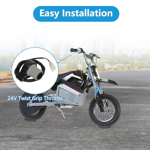 EOPOAYI MX350 Throttle Replacement for Razor MX400 MX350 SX350 Dirt Rocket Bike RSF350 EcoSmart Metro E300 E200 E125 E100 Electric Scooter Pocket Mod, 24V Twist Grip Throttle with Zip Tie - Thumbnail 7