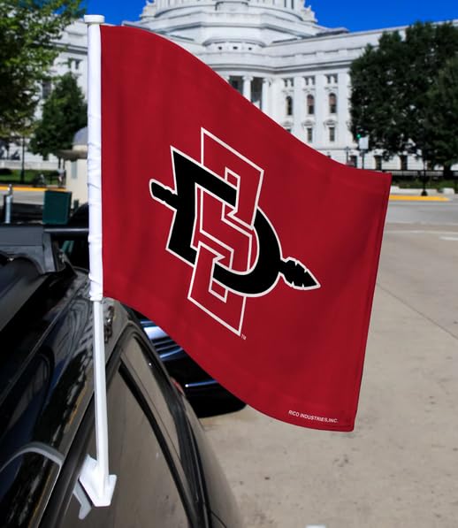 Rico San Diego State Aztecs 11X14 Window Mount Double-Sided Car Flag