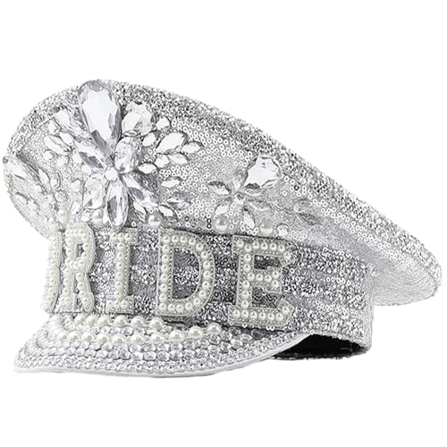 Chapeau de mariage blanc à perles fait main pour une future mariée tendance