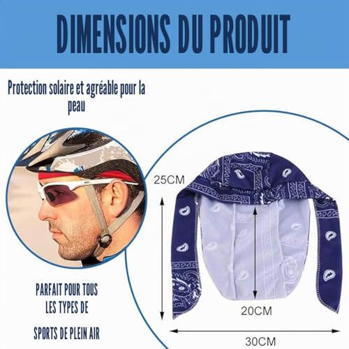 JRYXDS Lot de 3 bandanas de cyclisme pour homme, casquette de vélo pour sports de plein air, foulard sur la tête de l'homme, foulard de tête respirant, chapeau de vélo, chapeau de course – vue 3