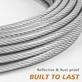 XiaZ Dog Runner Tie Out Kabel Hundeleine Run Trolley Trainingsleine, Stahldraht Pet Runner für große Hunde bis zu 250 Pfund 70ft