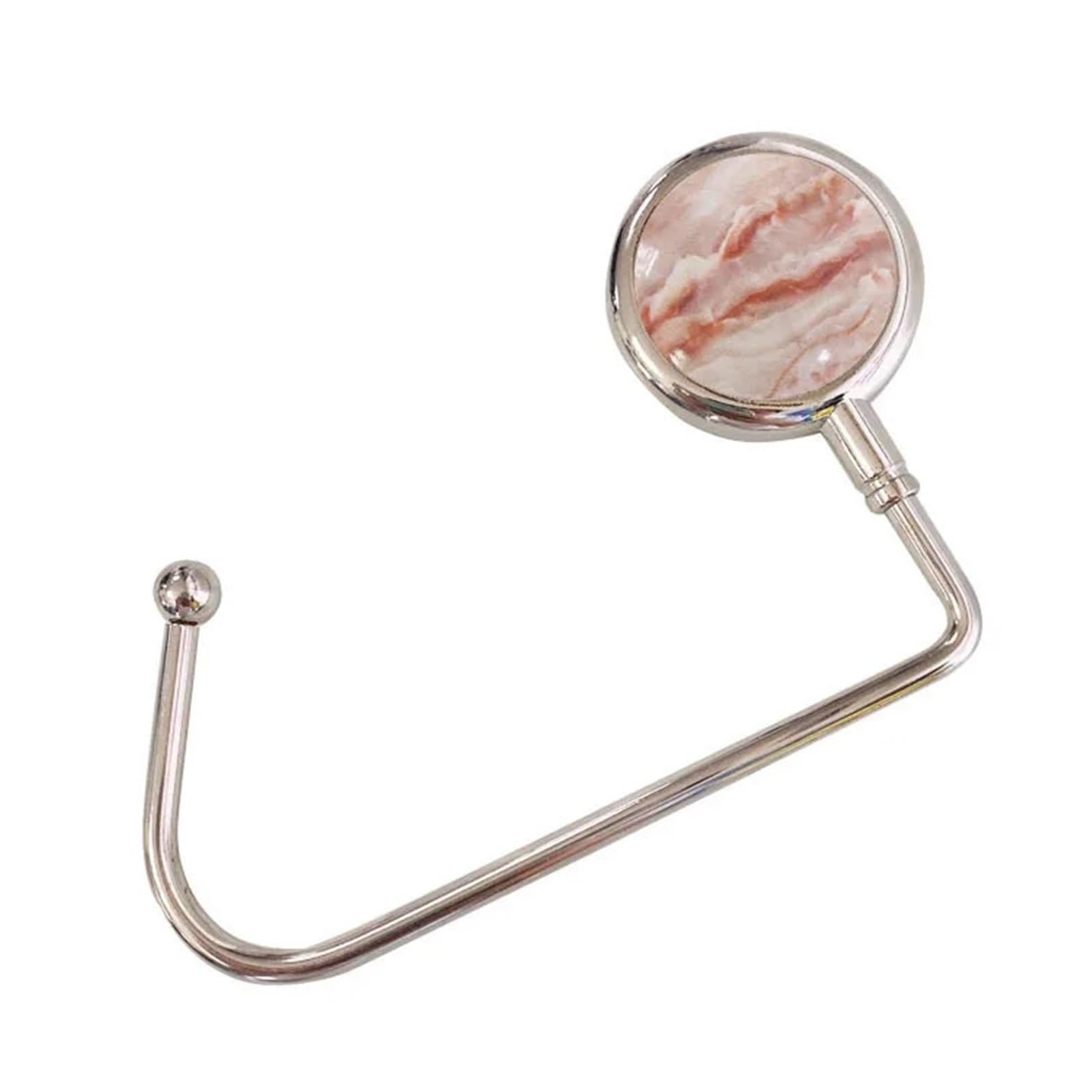 DUEXIOLY Bag Hooks for Table Hanger Hook Ceramic Marble Desktop Bag Organizer Hooks Foldable Umbrella for Storage(Beige)