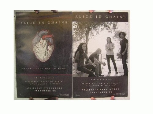 Alice In Chains Poster Black Gives Way To Blue Two Sided