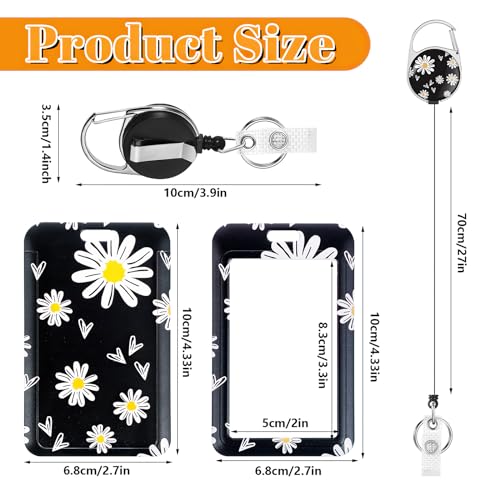 Besarme D9727K-11-N 2 Pack Badge Holder Retractable Clip Heavy Duty Reels thumb #2