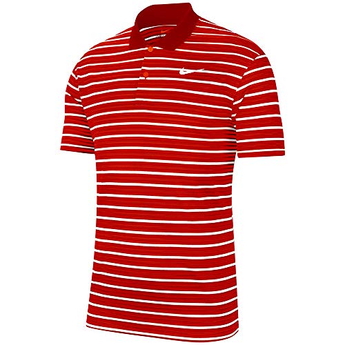 Nike Men's Dry Victory Stripe Polo Golf Shirt (As1, Alpha, Xx_L, Regular, Regular, University Red/White, Xx-Large) #TOP8