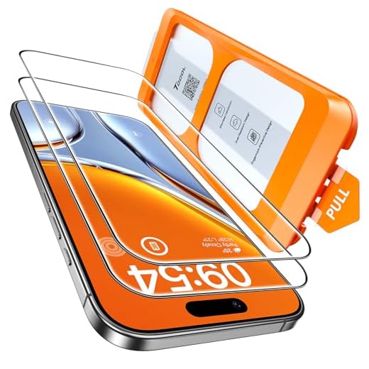 TOCOL Pellicola Vetro Temperato per iPhone Air, Rimozione Automatica Della Polvere, Senza Bolle, Durezza 9H, Copertura Completa, Compatibile con Custodie, Pellicola per iPhone 17 Air, 2 Pezzi