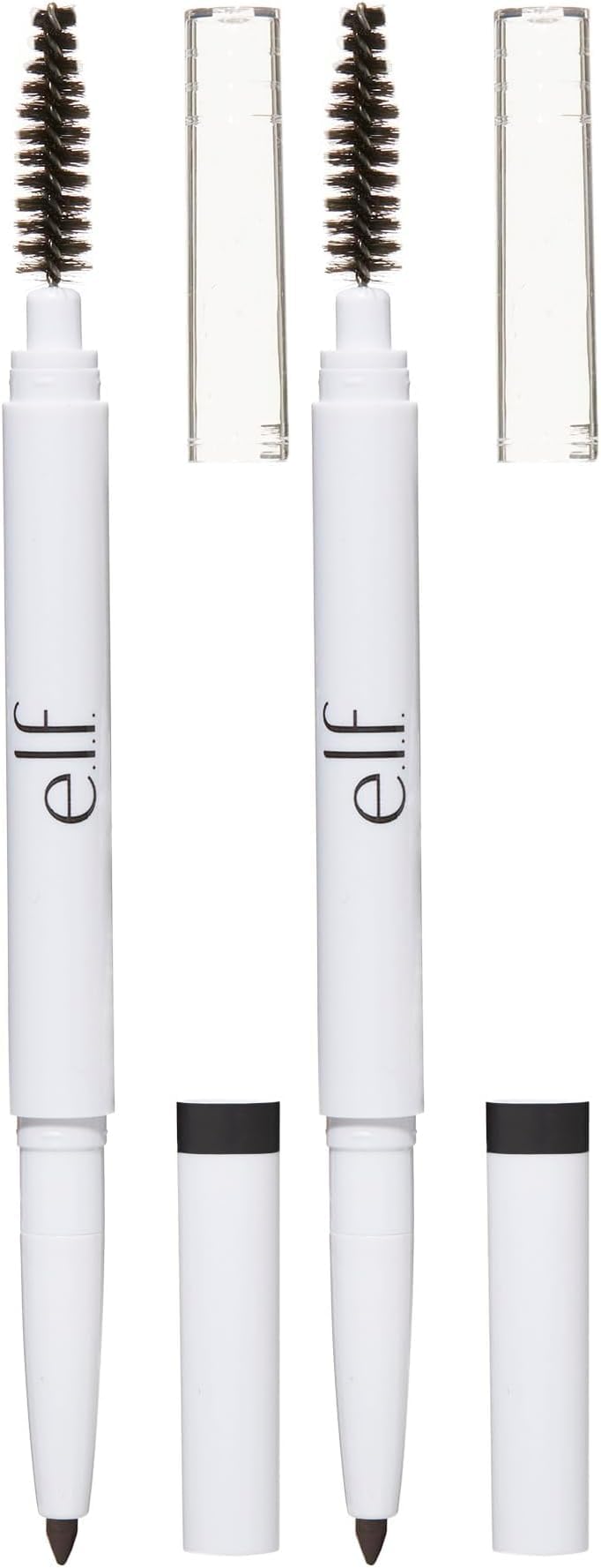e.l.f. Instant Lift Brow Pencil, Dual-Sided, Precise, Fine Tip, Shapes, Defines, Fills Brows, Contours, Combs, Tames, Deep Brown 0.18g (Pack of 2)