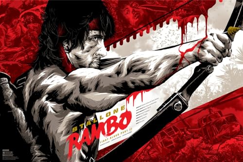 Affiche d'art de film culte Rambo pour habiller les murs vides du salon