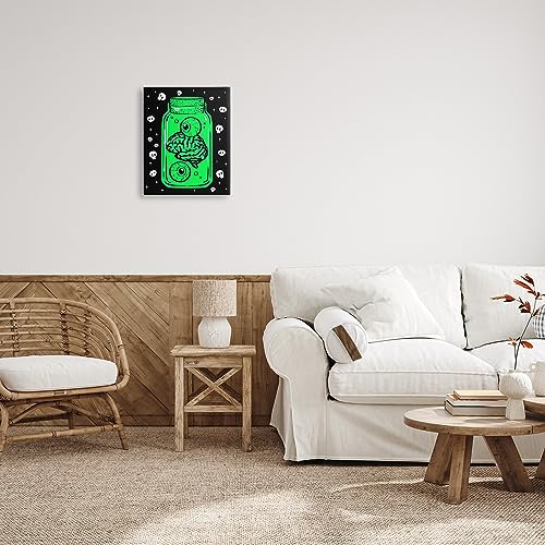 Image of Stupell Industries 'Spooky Specimen Jar'| Canvas Art | Stupell Industries | 16 x 20 Inches, Easy to Hang and Sturdy, Made in USA, by Ziwei Li