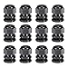 Tool parts 12Pcs M25 Cable Gland Waterproof Plastic Wire Glands Joints Black for 9-17mm Dia