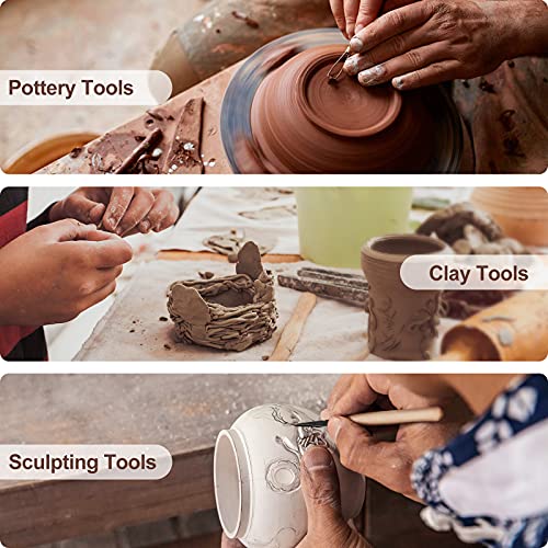 Nozomy NO-PCT Clay Tools,12Pcs Pottery Clay Sculpting Tool Set thumb #4