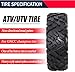PrecisionAuto Pack of 2 23 x 7 x 10 ATV Tires - All Terrain 23x7-10 4PR Off - Road Light Mud Tires,Deep Tread Design for Go Kart Street Mini Bike