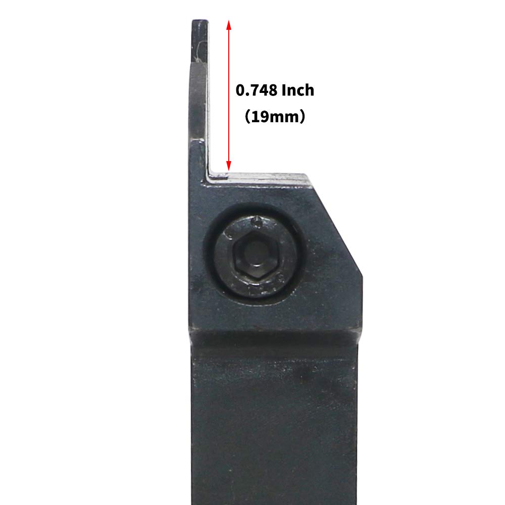 CNC Lathe Grooving Tool Holder MGEHR2020-3(0.787 Inch), with Three MGMN300 Cemented Carbide Blades. Yellow Processed Steel, Fuchsia Processed Stainless Steel, Silver Processed Aluminum Alloy. (3mm)