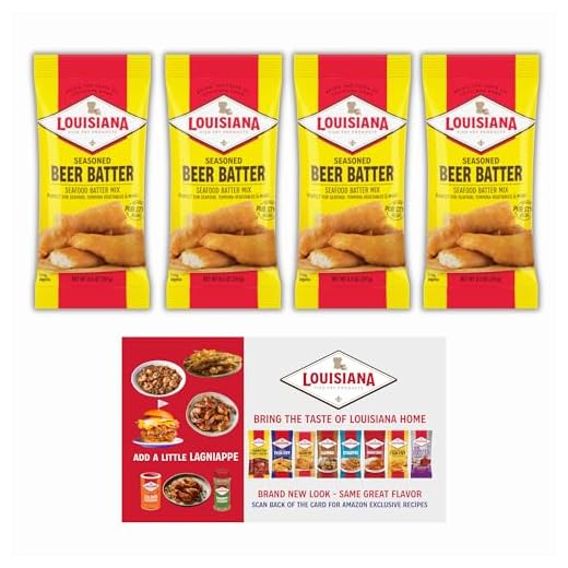 Louisiana Fish Fry, Beer Batter Mix, 8.5 oz (Pack of 4)