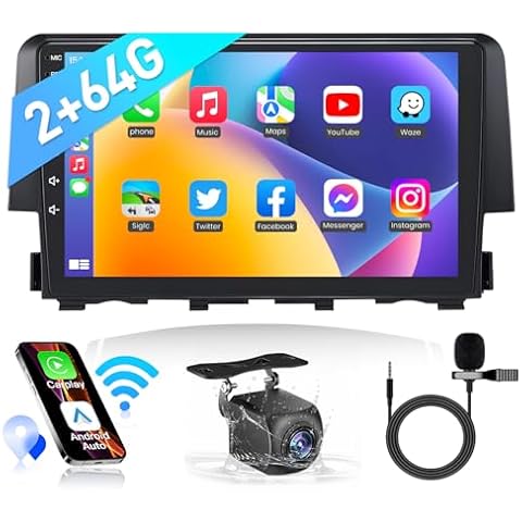 Fortdows 9 Inch Android Radio for Honda Civic Cover