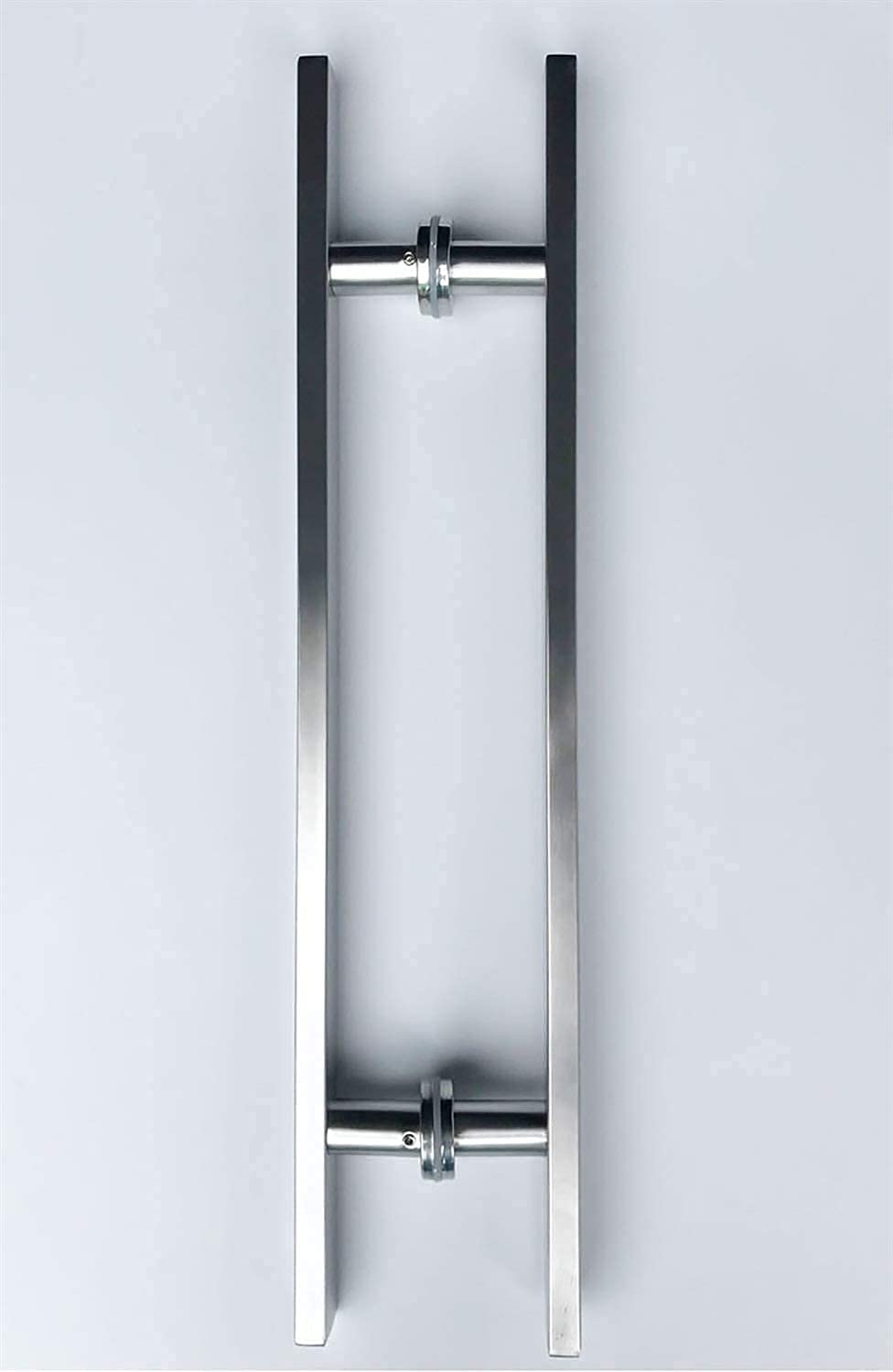 Manilla de Puerta de Empuje y tracción, Manilla de Puerta de Acero Inoxidable Resistente, Tubo Cuadrado, Manilla de Puerta de Vidrio/Manilla de Puerta de Madera (1200x800