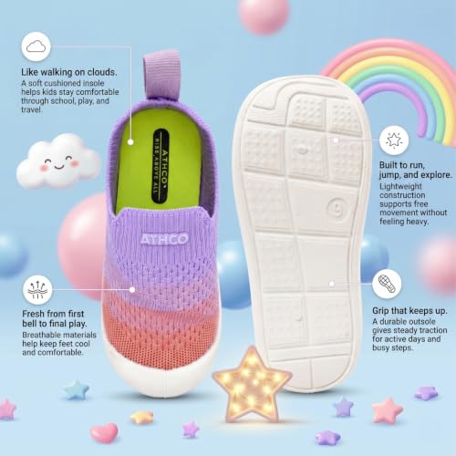 Image of ATHCO Unisex-Child Skippy Unisex Lightwieight Sneakers for Kids | Stylish Casual wear Shoes for Boys and Girls | Sports Shoes for Boys and Girls