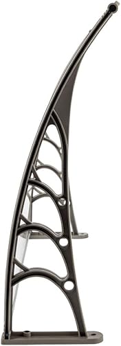 Miniatura 3 de Toldo para ventana, toldo para puerta, aplicación doméstica, cubierta de lluvia para puertas y ventanas, aleros (39.9 x 39.9 pulgadas, soporte gris)