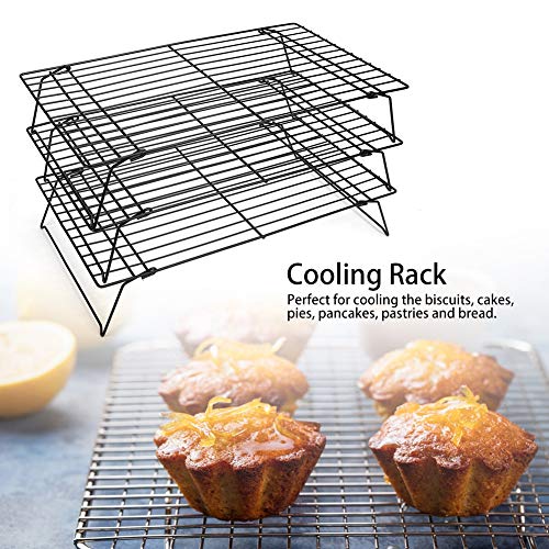 Rack de resfriamento, grade de cozimento antiaderente resistente a altas temperaturas com design dob