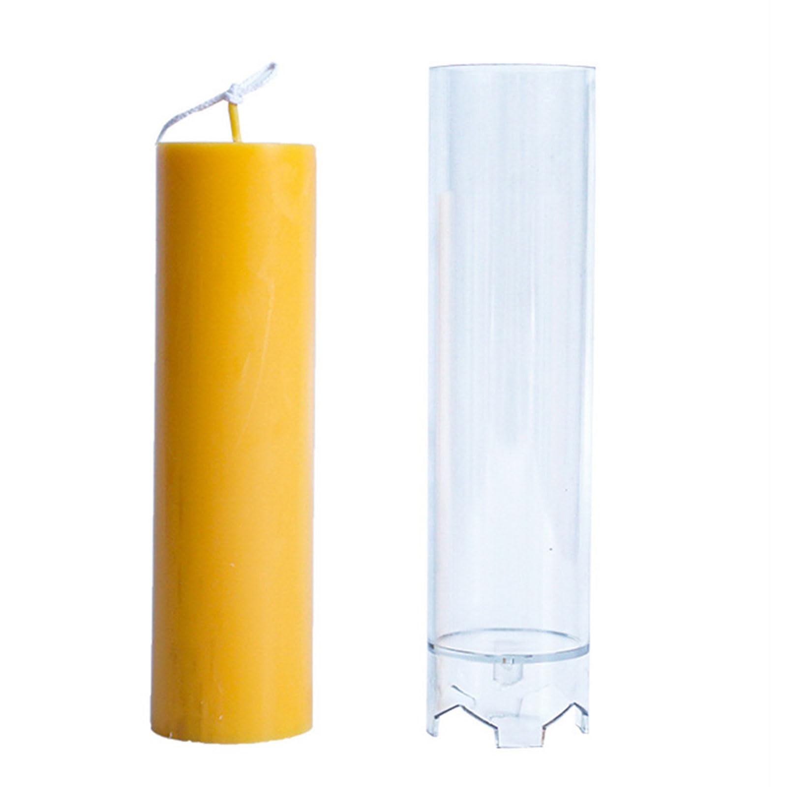 Lerpwige Cylindrical Molds Clear Acrylics Candlestick Making Tool Handmade Soap for Handmade Craft Temperature Resistant