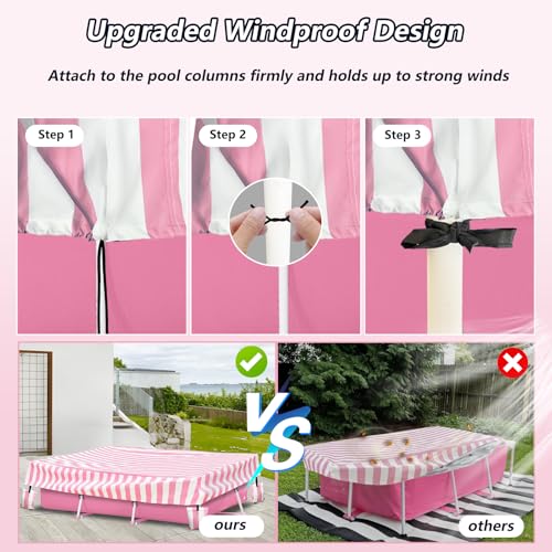 Cobertor rectangular impermeable para piscina 8.5ft x 5.3ft miniatura 5