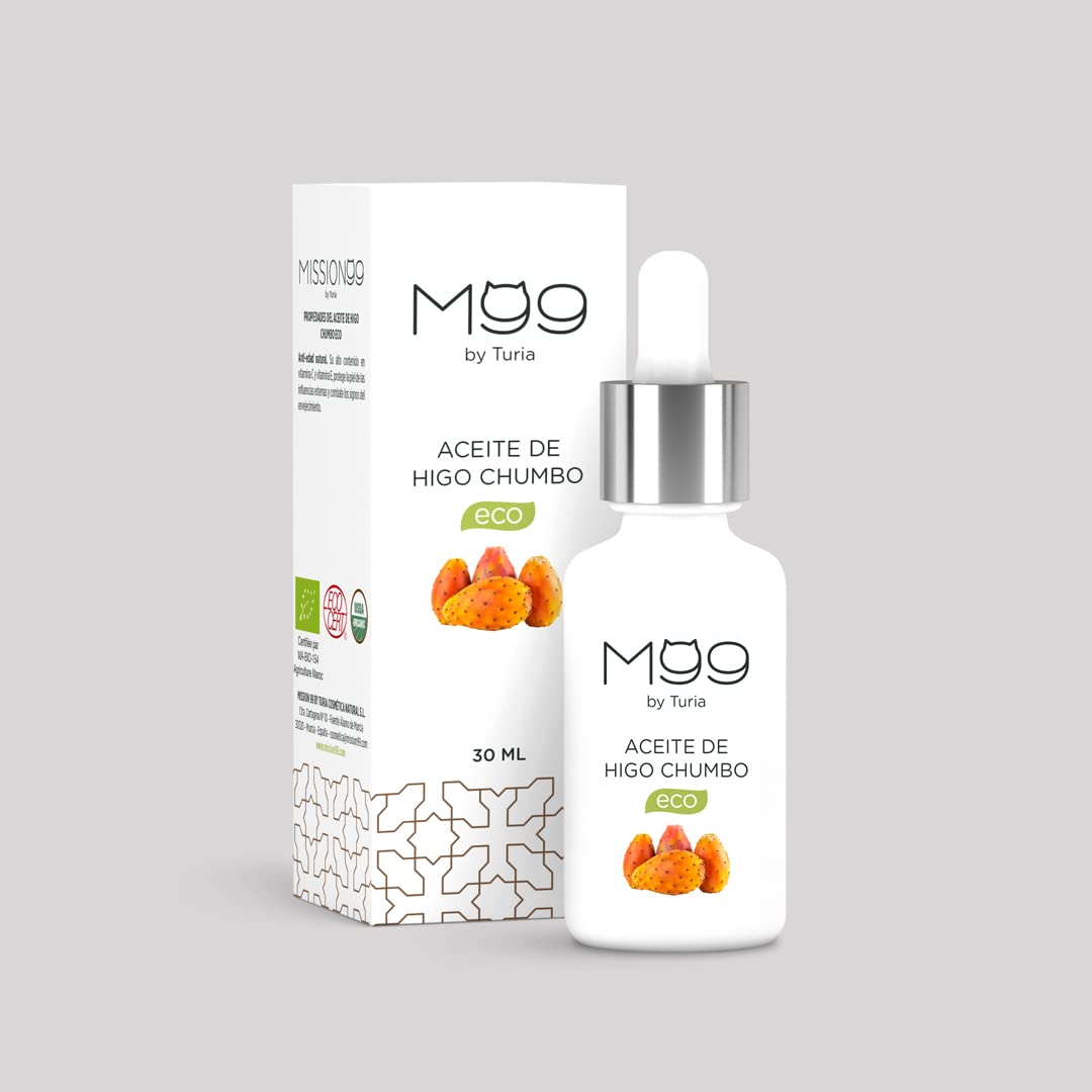 Mission 99 Aceite de Higo Chumbo ECO Hidrata Previene Arrugas 30 ml | Aceite Corporal Aceite Facial Altos Contenidos Grasos Omega 3, 6 Vitamina E | Proteje la Piel | Skin Care Mujer
