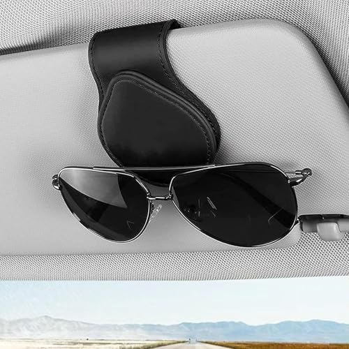 Car Sunglass Holder, Magnetic Sunglasses Holder for Car Visor, Sunglass Holder Fit for Different Size Eyeglasses, Car Accessories for Men & Women (Black) image 2