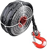 Longitud: 29 m, espesor: 3/8", la resistencia máxima a la rotura es de 19000 lb.