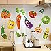 Produktbild Wandaufkleber Gemüse Pvc Material Diy Cartoon Wandtattoo Für Kinderzimmer Baby Schlafzimmer Kindergarten Dekoration