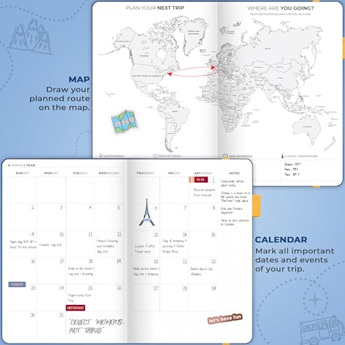 Clever Fox CFTP Travel Journal – Vacation & Road Trip Itinerary Planner Organizer & Traveling Memory Diary thumb #2