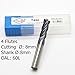 Ougar8 1 2 3 4 6 8mm CNC Lathe Milling Cutter Carbide Center Cutting Spiral Router Bits Tungsten TiAlN Coated Engraving Cutting End Mill Square Metal Woodworking Machine Endmills Tool(6pcs)