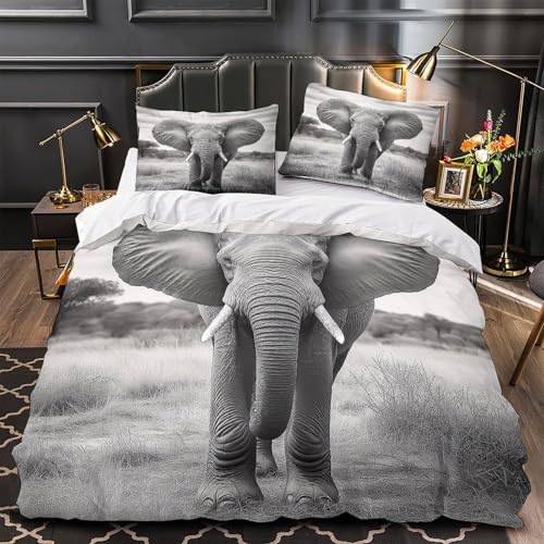 Housse de couette fleurie 3D Super King 260x220 cm en microfibre douce avec fermeture éclair - 2