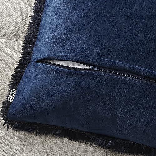 Image of Faux Fur Throw Pillow Covers for Couch Decorative Pillows 20x20 Inch