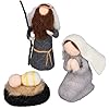 Primitives by kathy felt nativity size 225 550 8 tall  urban country home decor