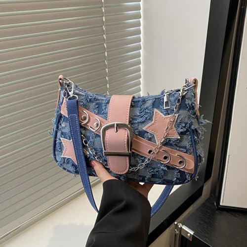Aesthetic Evening Purse Stylish Underarm Bag With Star Designs Fashion Crossbody Bags Travel Work Handbag For Women Studded D3