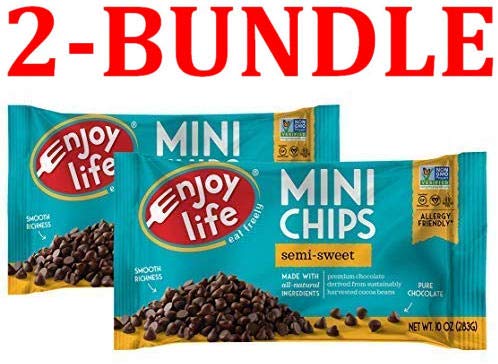 Miniatura 1 de Enjoy Life Mini chips de chocolate semidulce, 10 onzas, paquete de 2 (mini chips de chocolate (paquete de 2)