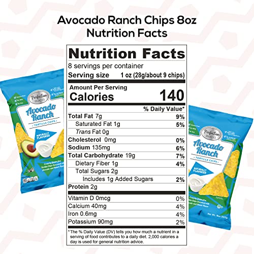 Perfection Snacks Avocado Ranch Tortilla Chips, Gluten Free, 8 Ounce (Pack Of 4) #TOP7