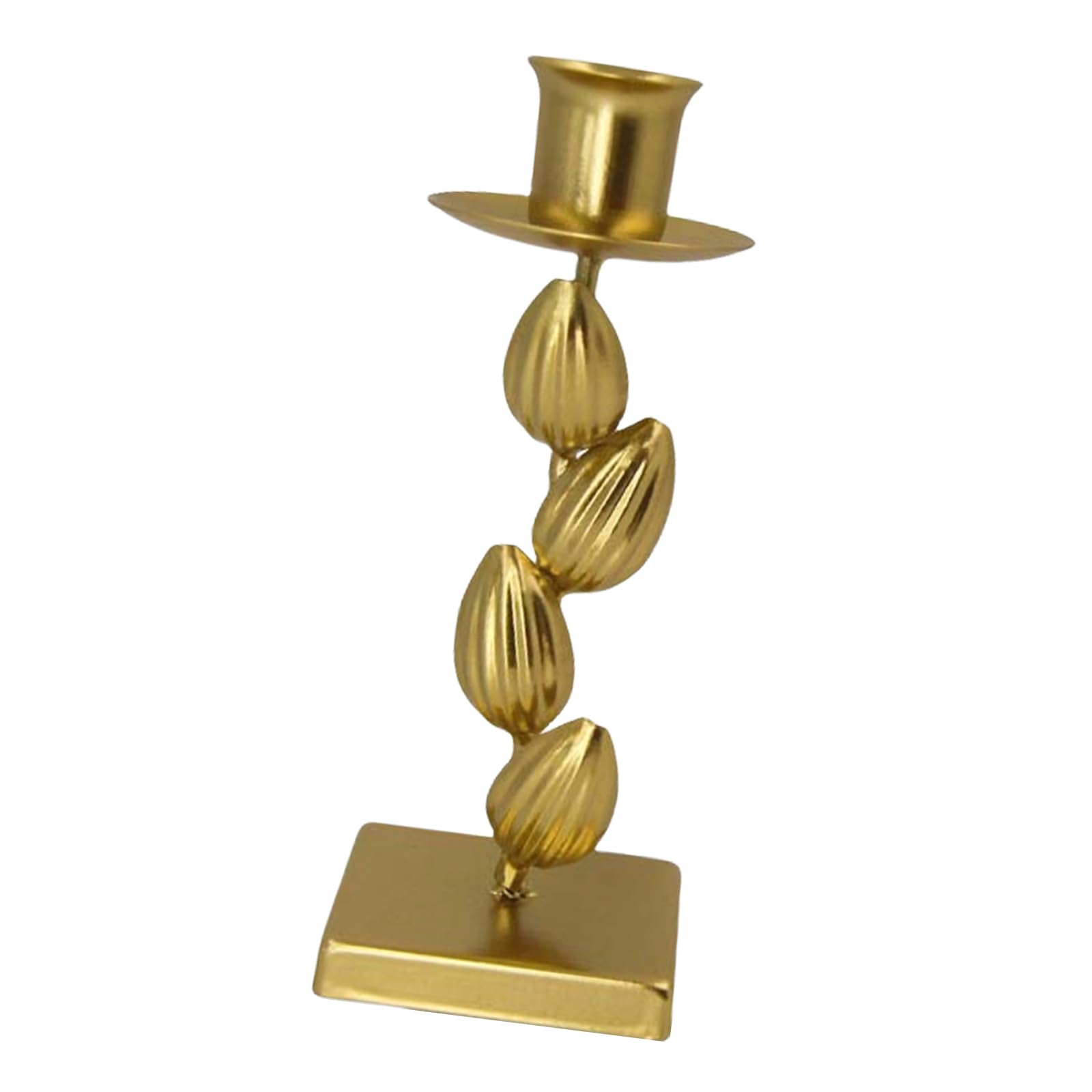Buxuaaaa Golden Iron Taper Holder for Elegant Dining Room and Weddings Centerpieces Metal Shape Candlestick Stand Iron Holder