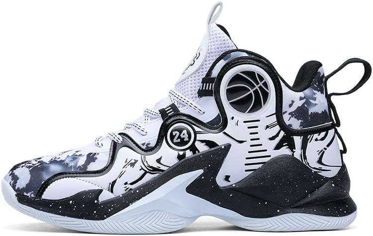 [LUUSMM] バスケットシューズ バッシュ ジュニア バスケットボールシューズ メンズ ハイカットスニーカー 大人 滑り止め スポーツ靴 おしゃれ 履きやすい 人気 運動靴 厚底 体育館シューズ アウトドア 日常着用