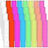 HJZHII 32 Stück Kunststoff Lineal 15cm, Transparentes Lineal Bunt Transparent Lineale Set mit...