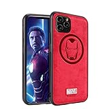 NARYM Case with Avengers Character Compatible with iPhone 12 and iPhone 12 Pro 6.1-Inch, Iron Man, Red