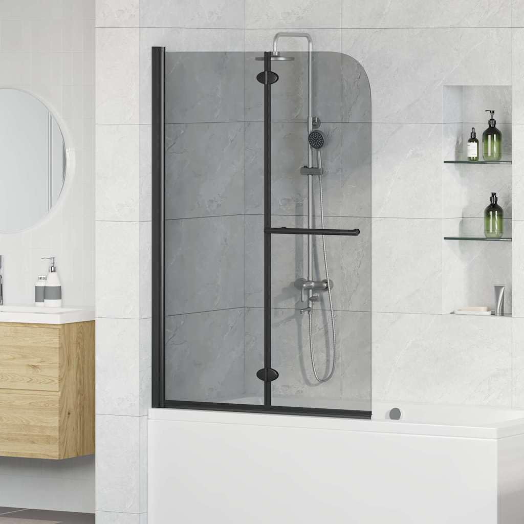 Box Doccia 120x140 Pieghevole in Vetro di Sicurezza e Alluminio per Bagno Paraspruzzi