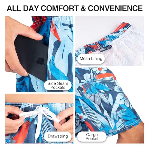 Image of Kanu Surf Men's Big Viper Extended Size Stripe Swim Trunk