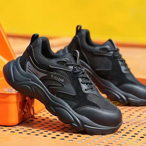 Image of Nutropa Steel Toe Boots for Men, Lightweight Safety Work Shoes, Comfortable Breathable Composite Toe Boots Slip-Resistant Indestructible Shoes
