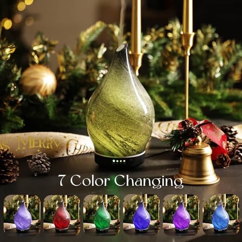 Porseme Essential Oil Diffuser 150ml Handmade Glass Diffuser 6H Runtime — view 2