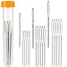 Produktbild LAOYE 18 STK. Stopfnadeln Sticknadeln Stumpfe Nadel Set Stahl Nähnadeln mit stumpfer Spitze und extra großem Öhr (5,3cm, 6cm, 7cm) in Aufbewahrungsröhrchen