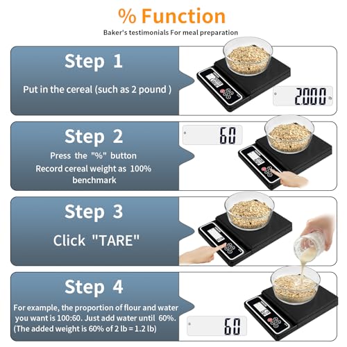 Yoncon Digital Food Scale, Kf-F8 Scale For Food Ounces And Grams With Pull-Out Display,11Lb/0.02Oz Super Accurate Kitchen Scale Digital Weight thumb #3