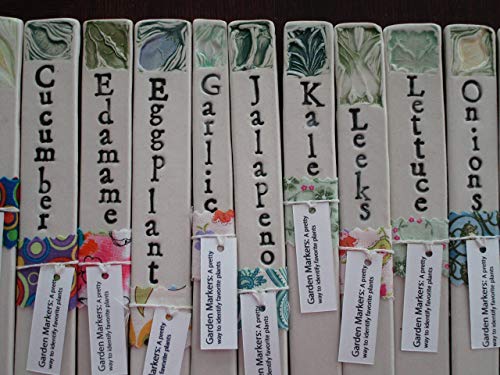 Vegetable Garden Markers, Set Of 6 Ceramic Veggie Stakes #TOP4