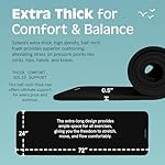 Retrospec Solana Yoga Mat Thick 1/2in Non-Slip Workout Mat with Nylon Strap - 72x24in Exercise Mat for Pilates, Stretching & Fitness - BPA Free, Easy Clean - Image 3
