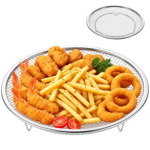 JANKOW 8 Inch Round Stainless Steel Air Fryer Rack, Cooling Steam Mesh Grid